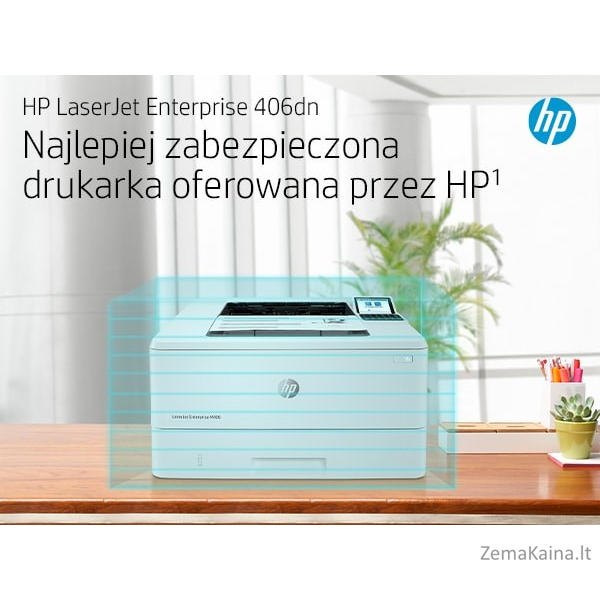 HP LaserJet Enterprise M406dn, Black and white, Spausdintuvas skirtas Business, Print (spausdinti), Compact Size; Strong Security; Two-sided printing; Energy Efficient; Front-facing USB printing 14
