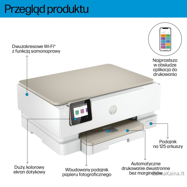HP ENVY Inspire 7220e Terminis rašalinis A4 4800 x 1200 DPI 15 ppm „Wi-Fi“ 5