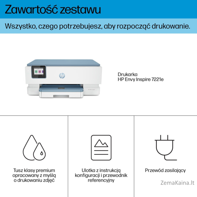 HP ENVY Inspire 7221e Terminis rašalinis A4 4800 x 1200 DPI 15 ppm „Wi-Fi“ 12