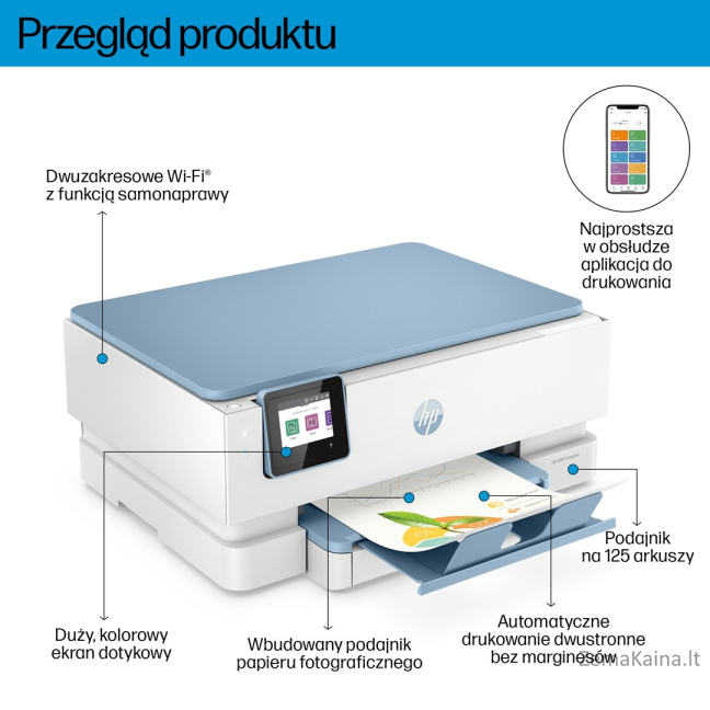 HP ENVY Inspire 7221e Terminis rašalinis A4 4800 x 1200 DPI 15 ppm „Wi-Fi“ 5