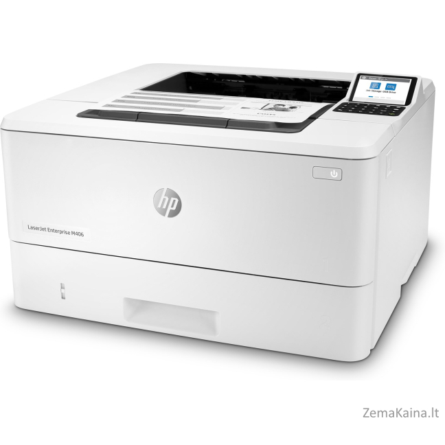 HP LaserJet Enterprise M406dn, Black and white, Spausdintuvas skirtas Business, Print (spausdinti), Compact Size; Strong Security; Two-sided printing; Energy Efficient; Front-facing USB printing 1
