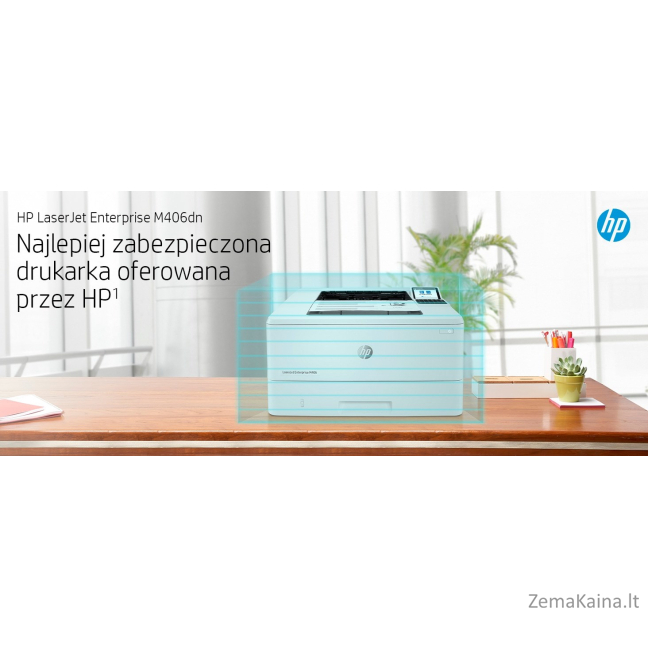 HP LaserJet Enterprise M406dn, Black and white, Spausdintuvas skirtas Business, Print (spausdinti), Compact Size; Strong Security; Two-sided printing; Energy Efficient; Front-facing USB printing 16