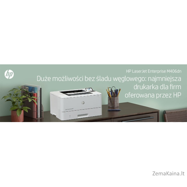 HP LaserJet Enterprise M406dn, Black and white, Spausdintuvas skirtas Business, Print (spausdinti), Compact Size; Strong Security; Two-sided printing; Energy Efficient; Front-facing USB printing 7