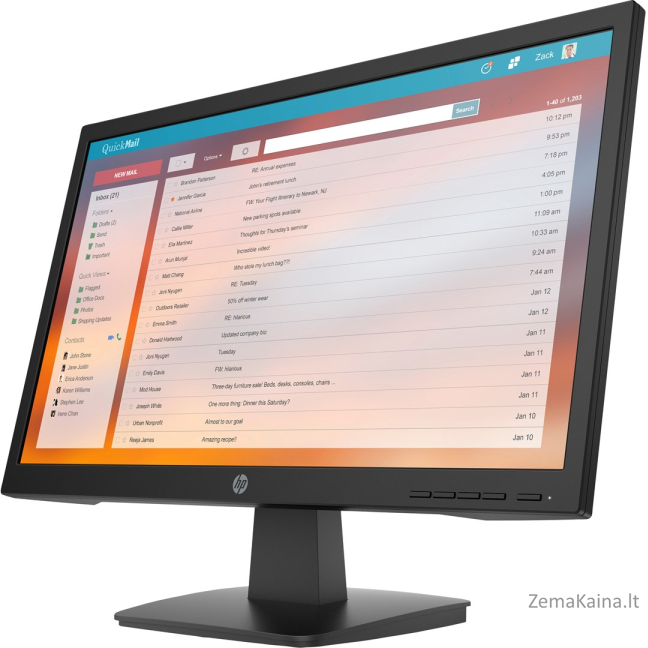 HP P22v G4 kompiuterio monitorius 54,6 cm (21.5") 1920 x 1080 pikseliai „Full HD“ Juoda 1