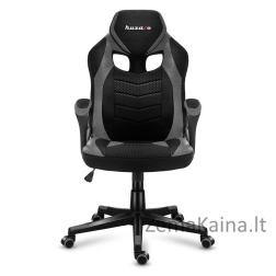 Huzaro FORCE 2.5 GREY MESH Žaidimų krėslas Tinklelinė sėdynė Juoda, Pilka