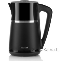 Hyundai virdulys VK-309 BLACK KETTLE (2200 W, 1,7 L, REGULIUOJAMAS nuo 40°C iki 90°C, DVIGUBASIENĖ)
