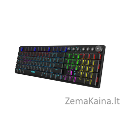 iBox AURORA K-6 klaviatūra RD belaidis ryšys + „Bluetooth“ QWERTY Anglų Juoda