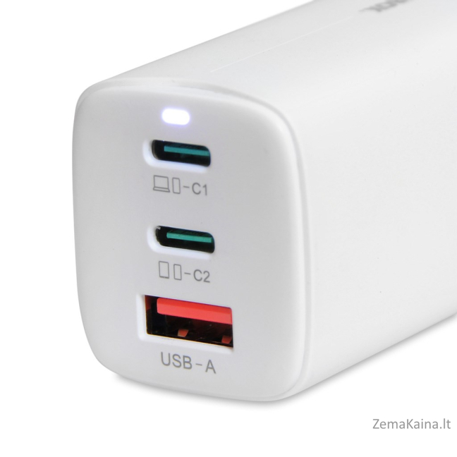 iBOX C-65 baltas, GaN 65W universalus pakrovėjas 1