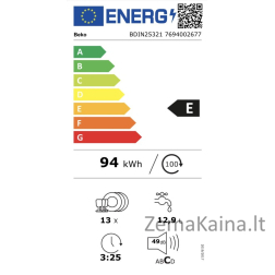 Įmontuojama indaplovė Beko BDIN25321