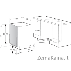 Įmontuojama indaplovė Gorenje GV520E11