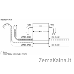 Įmontuojama indaplovė Neff S257YCX04E