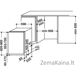 Įmontuojama indaplovė Whirlpool WIC 3C33 PFE