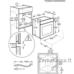 Įmontuojama orkaitė Electrolux EOF3H40BX