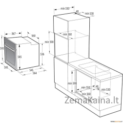 Įmontuojama orkaitė Gorenje BSA6747DGWI