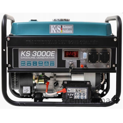 KÖNNER & SÖHNEN BENZINO GENERATORIUS 2,6 kW 230 V KS 3000E, ELEKTROS PALEIDIMAS