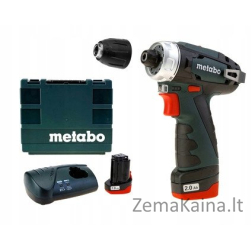 METABO POWERMAXX BS BASIC ATSUKTUKAS 34/17Nm 2x2.0Ah LC 40 DĖŽAS
