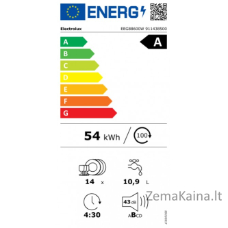 Įmontuojama indaplovė Electrolux EEG88600W 1