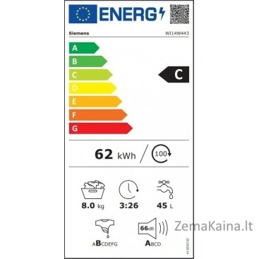 Įmontuojama skalbimo mašina Siemens WI14W443 4