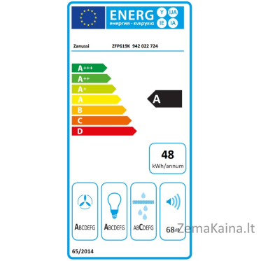 Įmontuojamas gartraukis Zanussi ZFP619K 6
