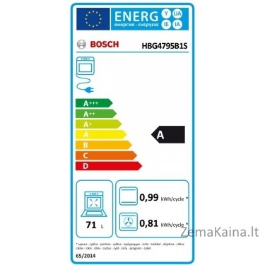 Įmontuojama orkaitė Bosch HBG4795B1S 9