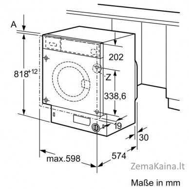 Įmontuojama skalbimo mašina Siemens WI14W443 5