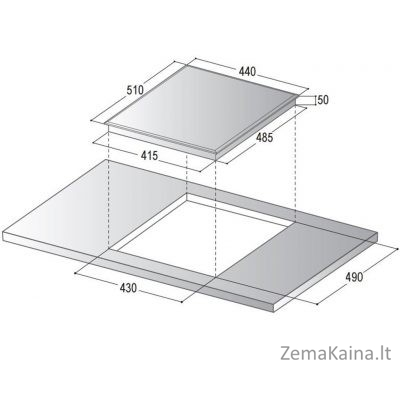 Įmontuojama indukcinė kaitlentė Allenzi PI 40 White 1