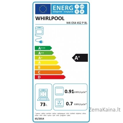 Įmontuojama elektrinė orkaitė Whirlpool W6 OS4 4S2 P BL 1