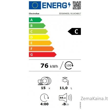 Įmontuojama indaplovė Electrolux EEG69405L 8
