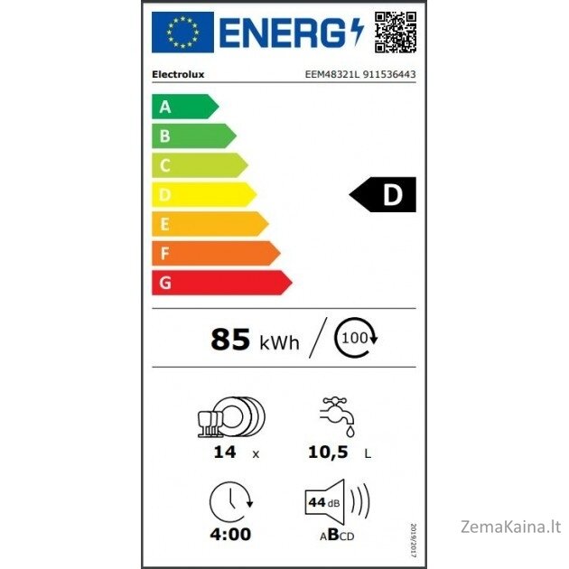 Įmontuojama indaplovė Electrolux EEM48321L 1