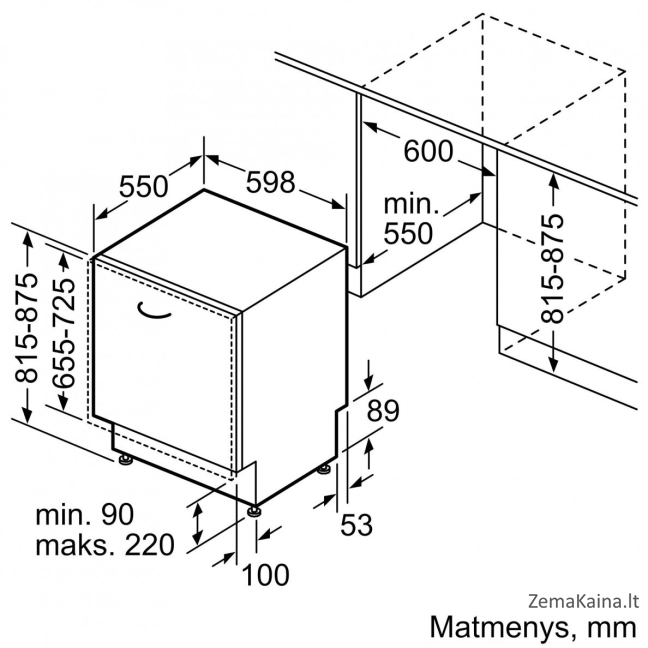 Įmontuojama indaplovė Bosch SMV4HVX03E 10