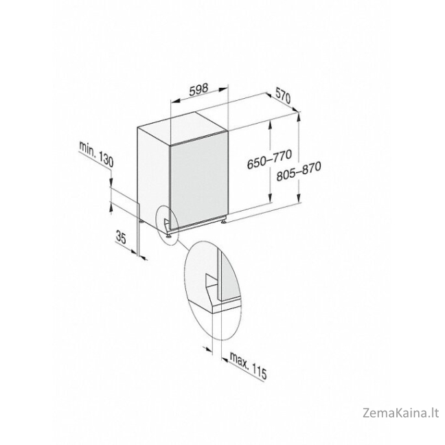 Įmontuojama indaplovė Miele G 7280 SCVi, 12196990 2