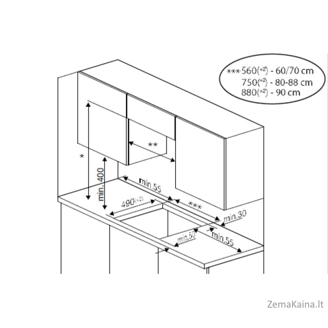 Įmontuojama indukcinė kaitlentė Beko HII64400QT 4