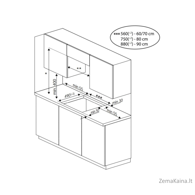 Įmontuojama indukcinė kaitlentė Beko HII64401SMTX 1