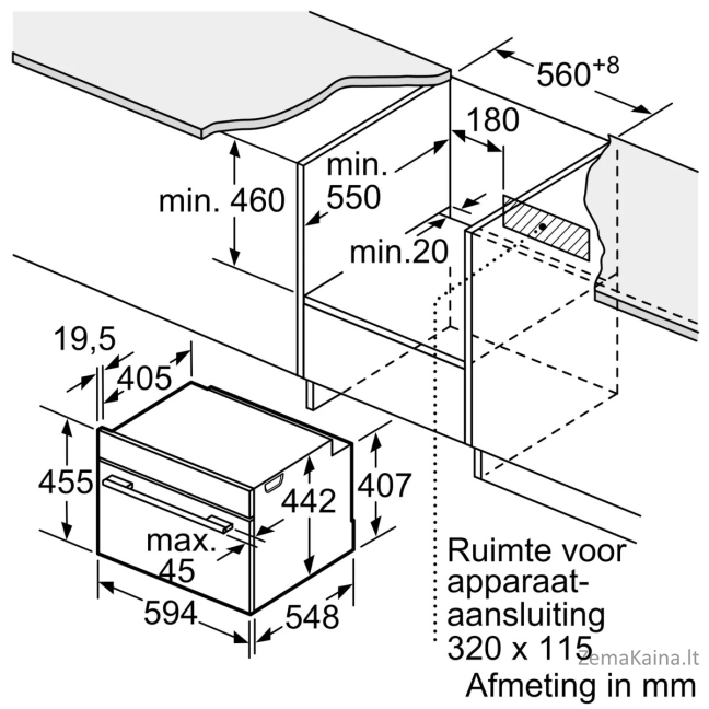 Įmontuojama kompaktiška orkaitė Siemens CB734G1B1 5
