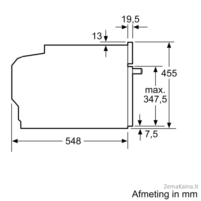 Įmontuojama kompaktiška orkaitė Siemens CB734G1B1 6