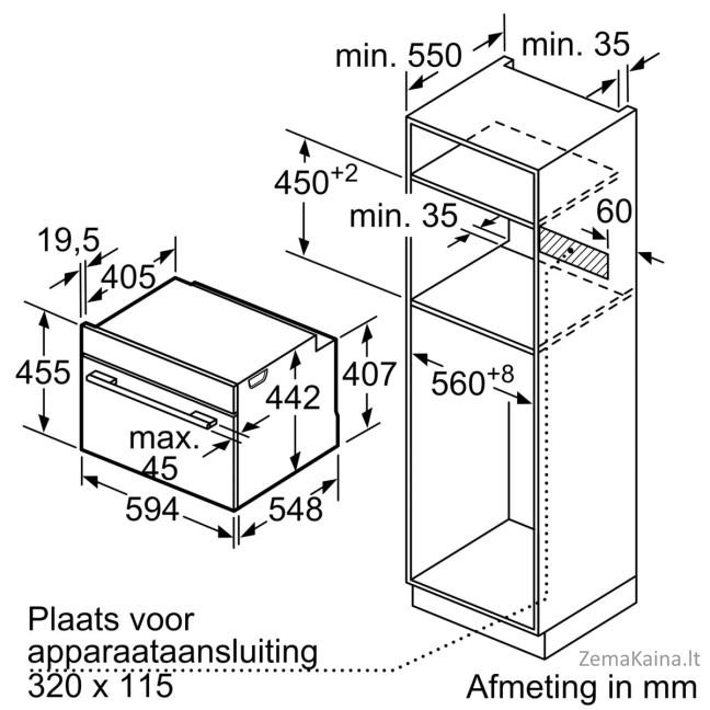 Įmontuojama kompaktiška orkaitė Siemens CB734G1B1 7