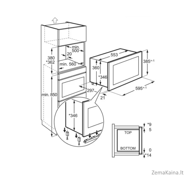 Įmontuojama mikrobangų krosnelė AEG MSB2057D-B juodos spalvos 3