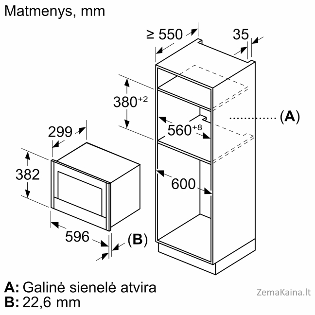 Įmontuojama mikrobangų krosnelė Neff N 70, NR9WR21Y1 2