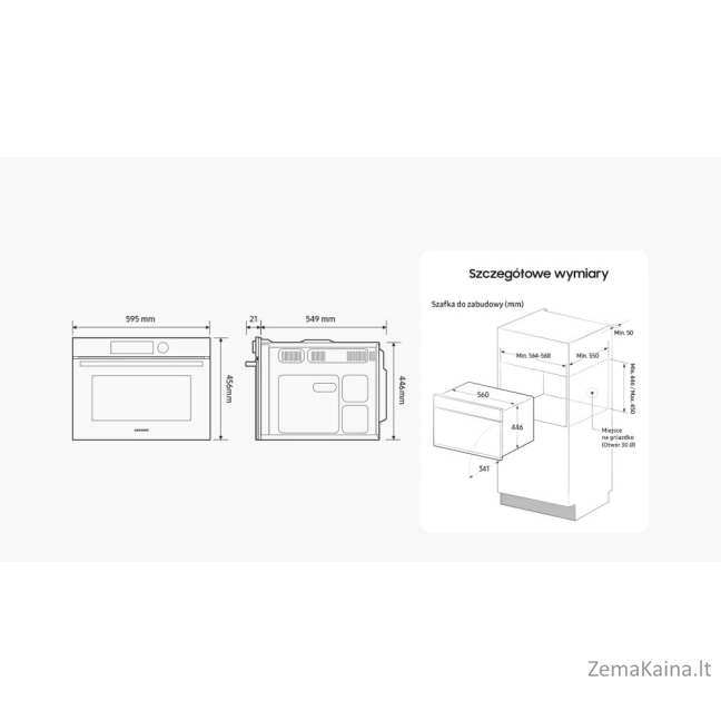 Įmontuojama mikrobangų krosnelė Samsung NQ5B4513GBK 8