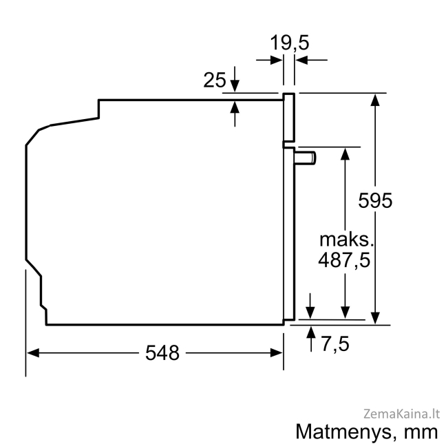 Įmontuojama orkaitė Bosch HBA533BS0S 5
