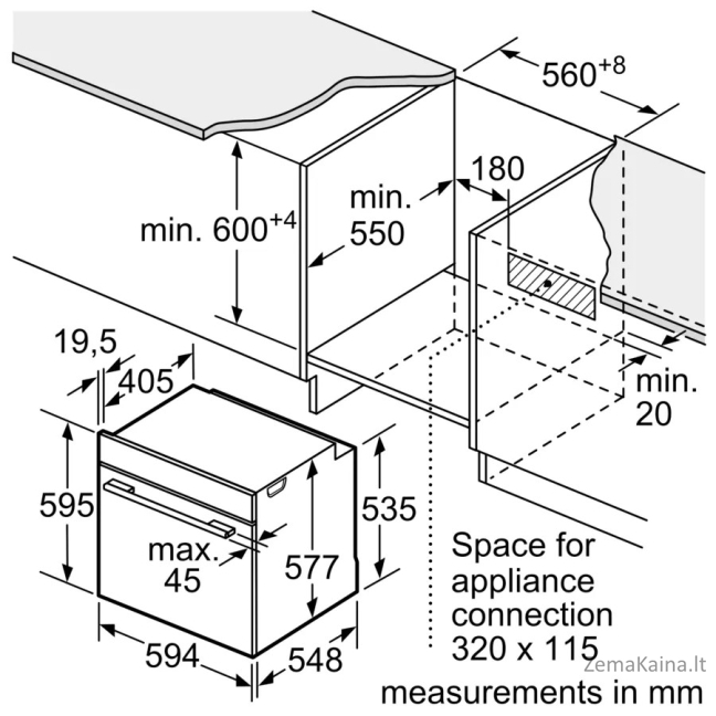 Įmontuojama orkaitė Bosch HSG7584B1 9