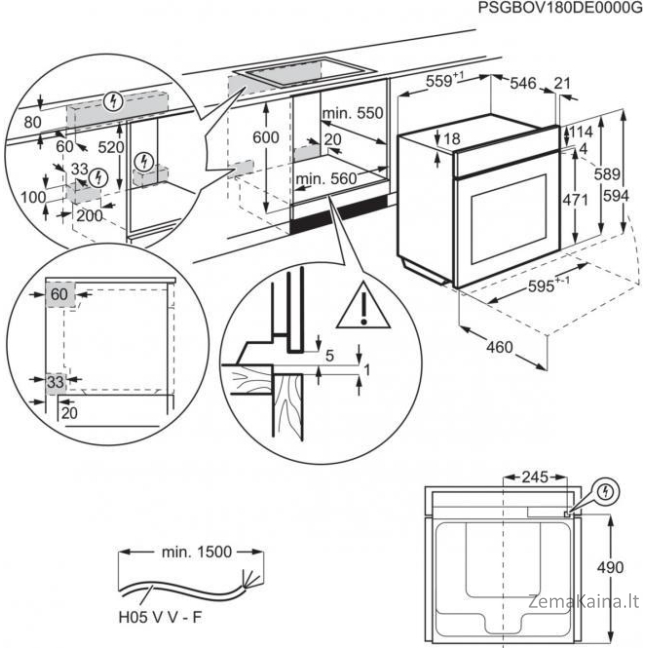 Įmontuojama orkaitė Electrolux SteamBoost EOB8S39WZ 6