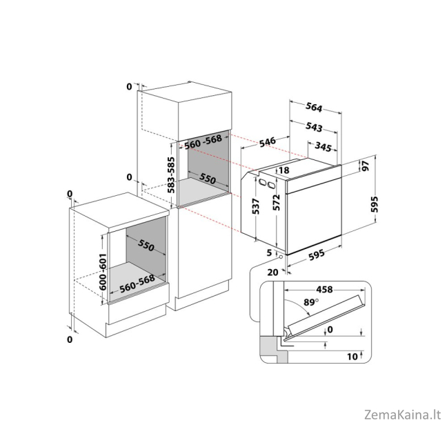 Įmontuojama orkaitė Whirlpool AKZ9S 8270 FB, su pirolize 5