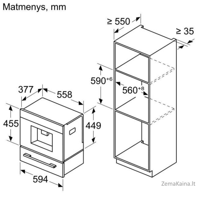 Įmontuojamas automatinis kavos aparatas Bosch CTL7181W0 1