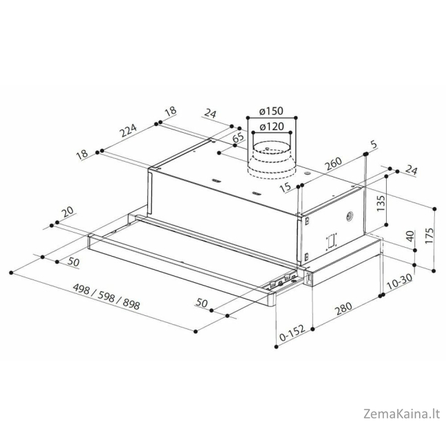 Įmontuojamas gartraukis Faber Flexa NG AM/XA60 315.0635.104 1