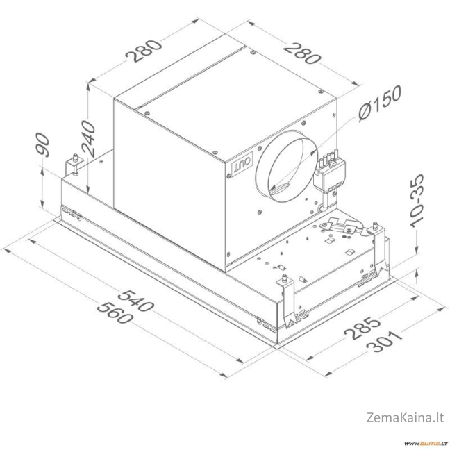Įmontuojamas gartraukis NOVY 811 Mini Pure line 3