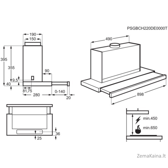 Įmontuojamas gartraukis Zanussi ZFP619K 1