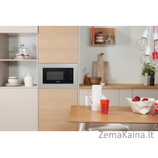 Indesit MWI 120 GX mikrobangų krosnelė Įmontuoti Mikrobangų krosnelė su kepsninės funkcija 20 L 800 W Nerūdijančiojo plieno