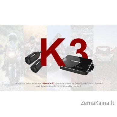 INNOVV K3 - 2 kamerų motociklo vaizdo registratorius 6