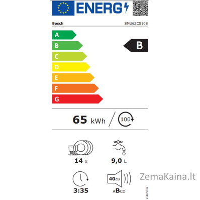 Indaplovė Bosch SMU6ZCS10S 12
